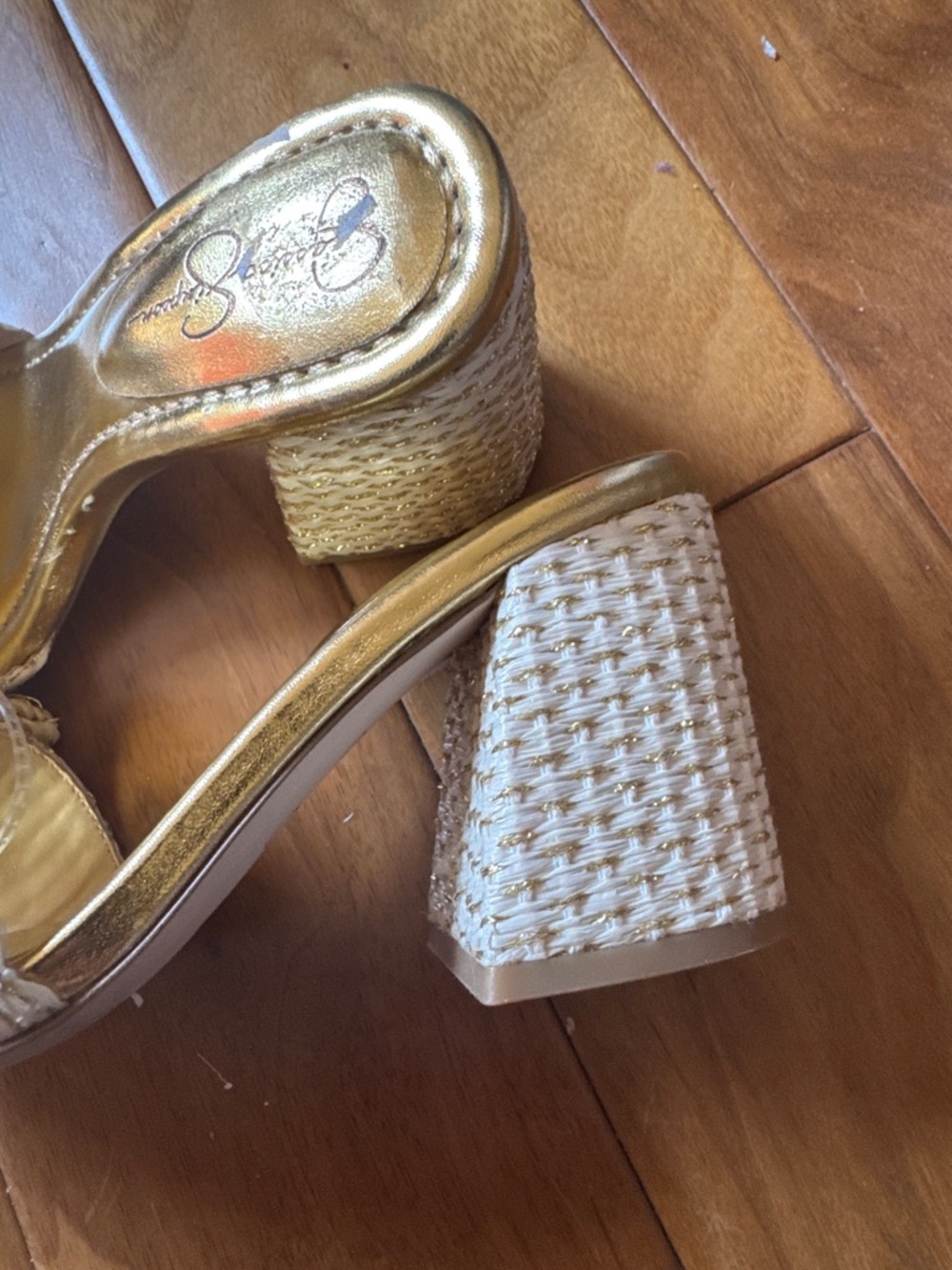 NWT Jessica Simpson Romilda Raffia Sandal In Light Natural Sz 6 - Picture 9 of 10